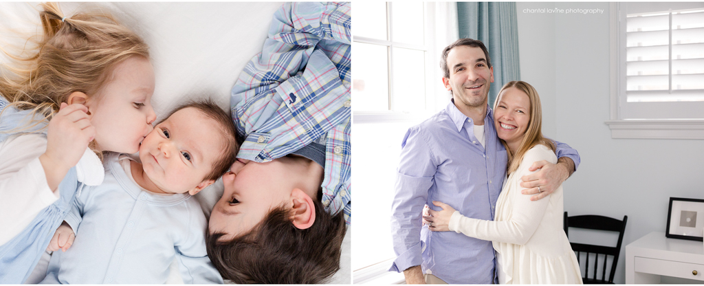 siblings-kiss-newborn-brother-and-parents-hug